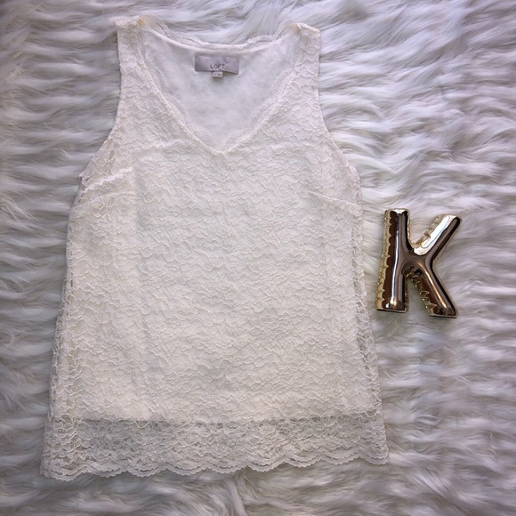 LOFT Tops - Ann Taylor LOFT lace tank!.
